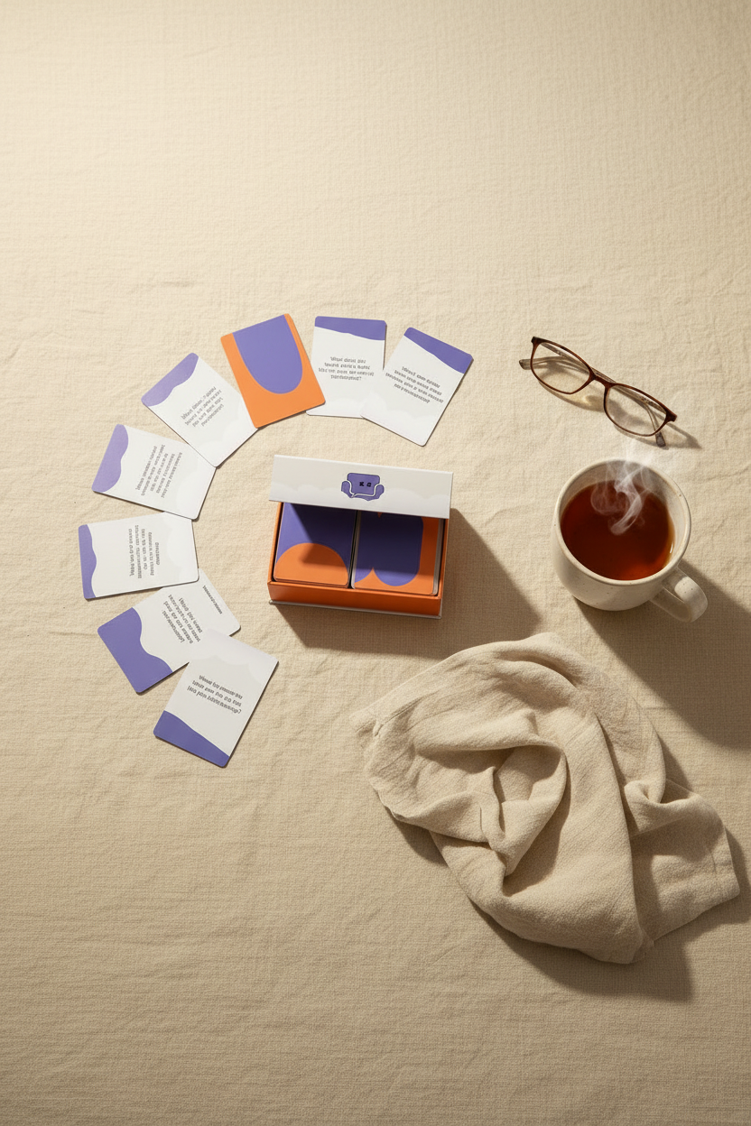 Insync card game flat lay lifestyle